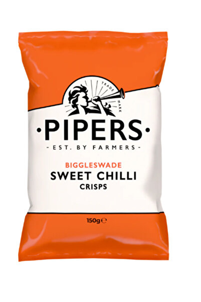 pipers Kettle Cooked Biggleswade Sweet Chilli Crisps 150gm x 4 Pcs