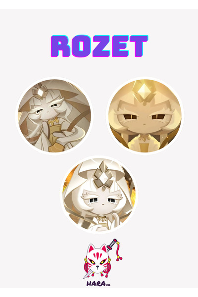 Hara Company Cookie Run Kingdom Oyunu Mystic Flour Cookie Oyun Rozet Seti (3’LÜ)