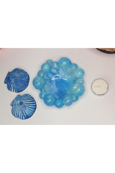 SAF HOBİ El Emeği Epoksi Reçine Saksı / Dekoratif Obje (Çiçeksiz) - Kadın Tas...