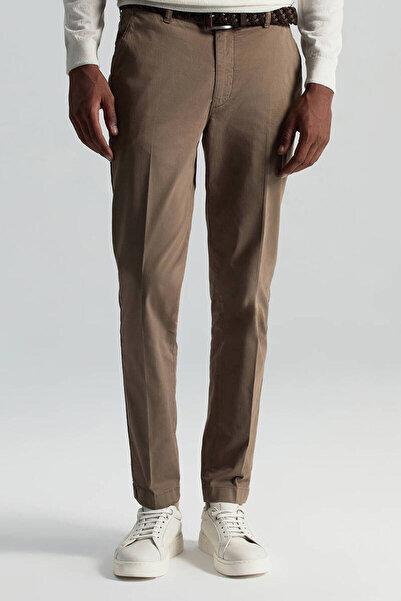 Hemington Saf Pamuk Tütün Rengi Regular Fit Chino Pantolon