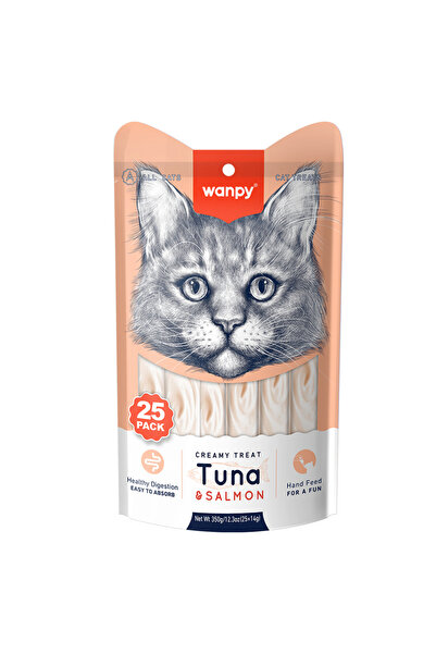 Wanpy Ton&Somon 25*14 gr Krema Kedi Ödülü