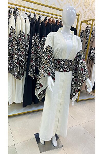 ONE WAY FASHION بشت ملكي سوبر لانين مع التطريز