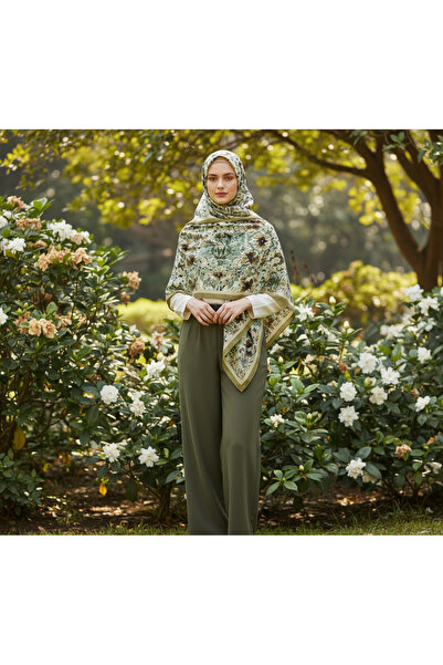 tuaipek Leaf Dance Pattern Pure Touch Cotton Shawl 75X185Cm