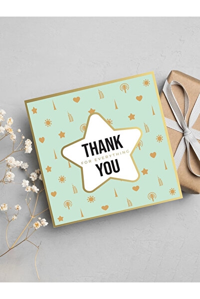 Share the Love بطاقة معايدة مكتوب عليها شكرًا لك باللون الذهبي