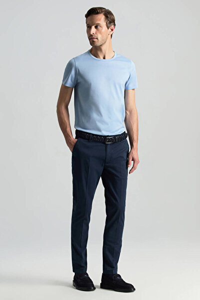 Hemington Saf Pamuk Lacivert Regular Fit Chino Pantolon