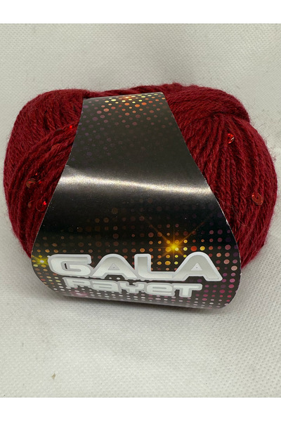 BALIM ÖRGÜ EVİ ترتر جالا باللون الأحمر الداكن 50 جرام/125 متر × 10 قطع