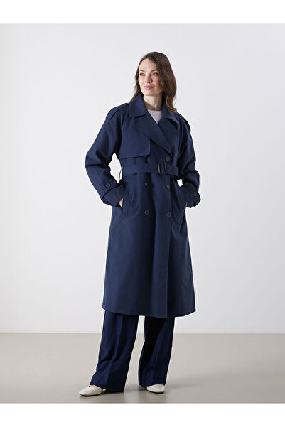 LC Waikiki Kruvaze Yaka Oversize Kadın Trençkot