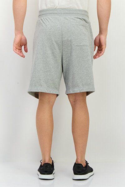 GAP Men Drawstring Embroidered Logo Basic Shorts, Grey