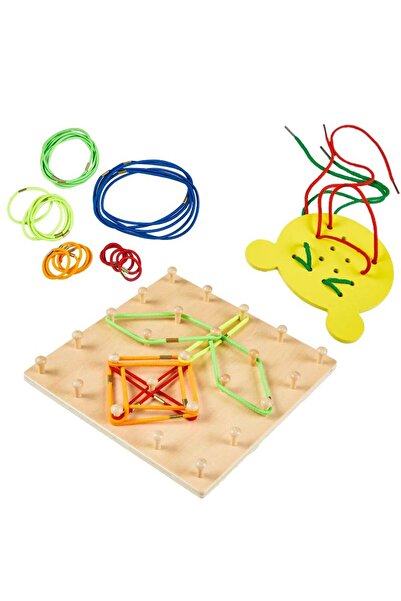 SDX Market Joc din lemn Geoboard Montessori Variety Line