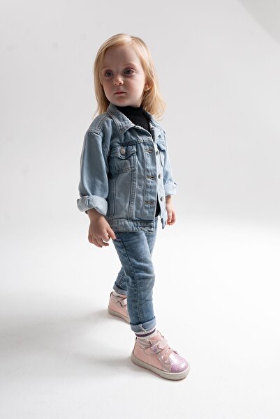 mnpc Kız Çocuk Pudra Hakiki Deri Suya Dayanıklı Anatomik İlk Adım Bot