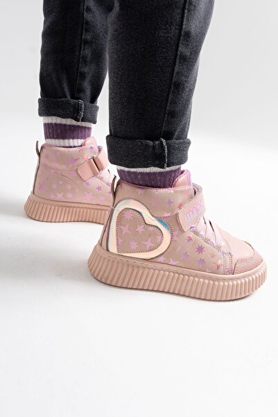 mnpc Kız Çocuk Pudra Hakiki Deri Suya Dayanıklı Anatomik Günlük Bot