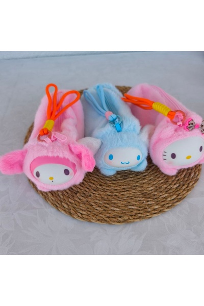 senacacollection Mymelody Hellokitty Cinnamoroll Plush Drawstring Pencil Case Imported Pen Holder 1Pcs