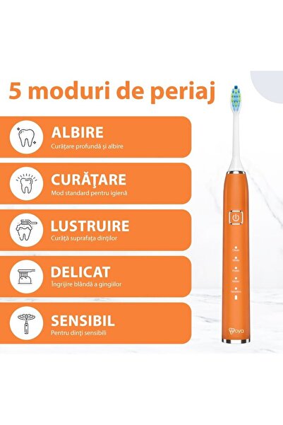 WOYA Periuță de dinți electrică Smart Sonic EA312, cu ultrasunete, 38000 vibrații/minut