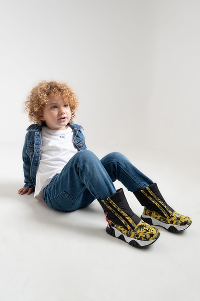 mnpc Erkek Çocuk Sarı Hakiki Deri Suya Dayanıklı Anatomik Günlük Bot