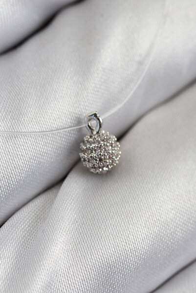 callerrons accessories قلادة جوهرة شبحية فضية اللون من ميسينيلي - EBJ250902W3...