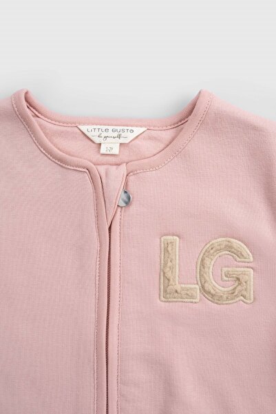 Little Gusto Organic Cotton Furry Baby Jacket Pink
