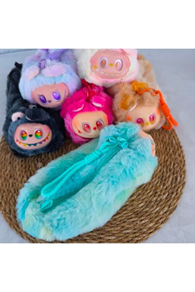 senacacollection Labubu Plush Drawstring Pencil Case Imported Plush Pen Holder 1Pc
