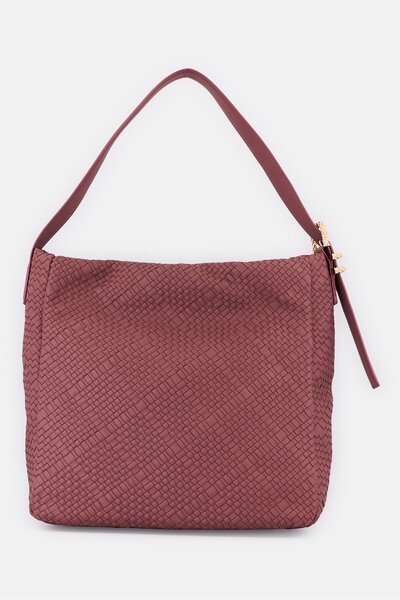 Anne Klein Women Textured Shoulder Bag With Small Pouch Bag, Old Rose