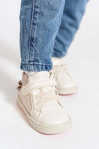 mnpc Kız Çocuk Bej Hakiki Deri Suya Dayanıklı Anatomik İlk Adım Bot