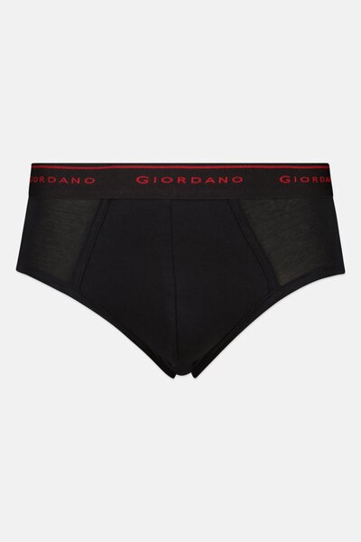Giordano Men 2 Pieces Brand Logo Brief, Multicolor