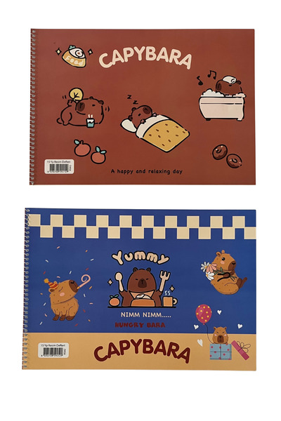 TREND16 دفتر رسم منقوش على شكل كابيبارا مقاس 25×35 15YP