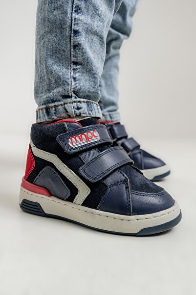 mnpc Erkek Çocuk Lacivert Hakiki Deri Suya Dayanıklı Anatomik Günlük Bot