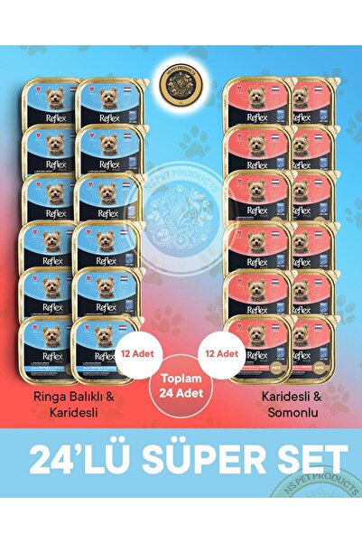 Reflex Plus Pate MSC Karidesli ve Somonlu Mini ve Küçük Irklar için Yetişkin ...