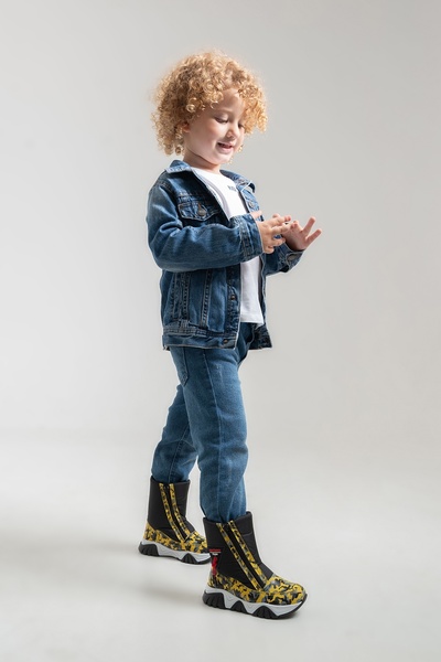 mnpc Erkek Çocuk Sarı Hakiki Deri Suya Dayanıklı Anatomik Günlük Bot