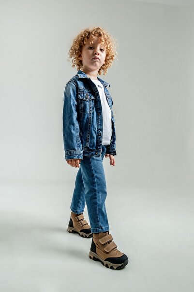 mnpc Erkek Çocuk Kum Hakiki Deri Anatomik Günlük Bot