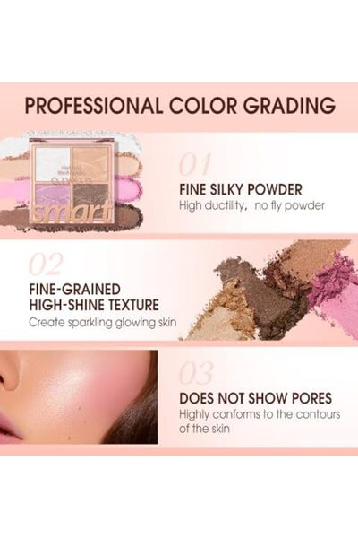 O.TWO.O Cosmetics FASHIONISTADEAL O.TWO.O 3D Glitter Glow Highlight Palette(03, SUMMER PEACH)