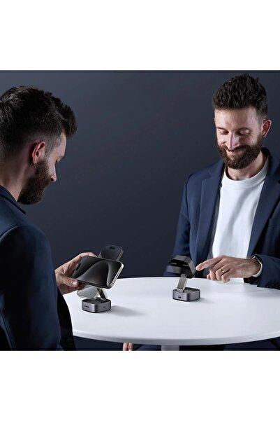 Ugreen Foldable Wireless Charger 2in1, 15W, Cable, 1m - W702 (35316) - Black