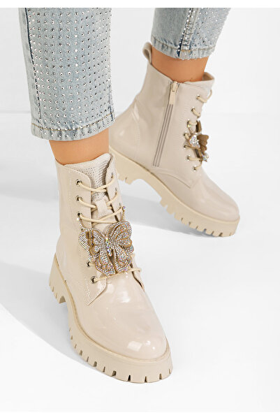 B T Shoes Αρβυλάκια γυναικεία Claudine μπεζ