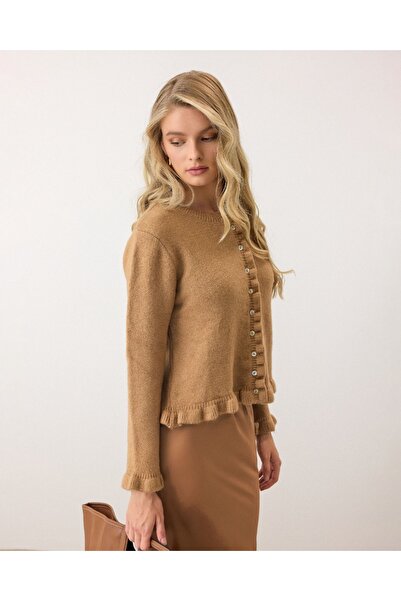 AÈC PRIVÈ Women's New Season Premium Quality Buttoned Yumoş Cardigan 777