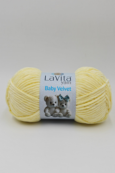LaVita Yarn Baby Velvet Kadife El Örgü İpi %100 Polyester 100gr (1041 SARI)