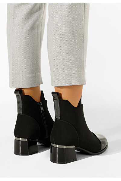 B T Shoes Černé kotníkové boty na podpatku Orlia V2