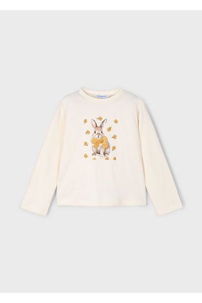 MAYORAL Beige Girl's Printed T-Shirt 4009