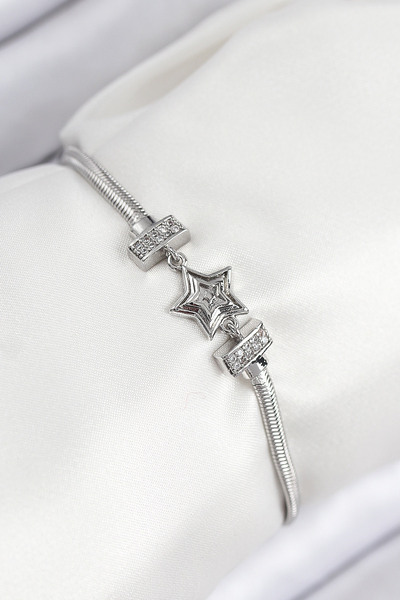 callerrons accessories سوار نسائي من النحاس الأصفر بحجر الزركون على شكل نجمة ...