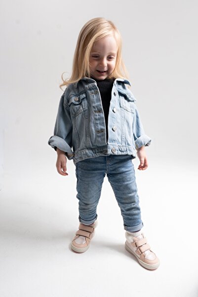 mnpc Kız Çocuk Pudra Hakiki Deri Suya Dayanıklı Anatomik Günlük Bot