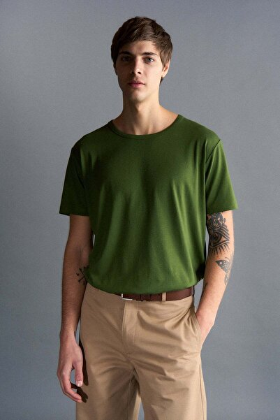 Reflect Studio Basic Modal T-Shirt - Khaki