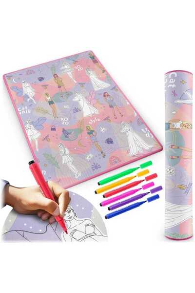 Ricokids 2-in-1 play space, foam mat and coloring book, provides thermal insulation from the sun...