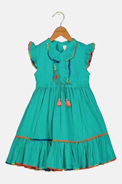 Miss فستان مطبوع بالكامل للبنات الصغار، متعدد الألوان