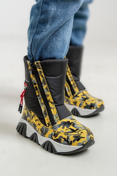 mnpc Erkek Çocuk Sarı Hakiki Deri Suya Dayanıklı Anatomik Günlük Bot