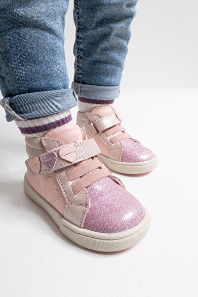 mnpc Kız Çocuk Pudra Hakiki Deri Suya Dayanıklı Anatomik İlk Adım Bot