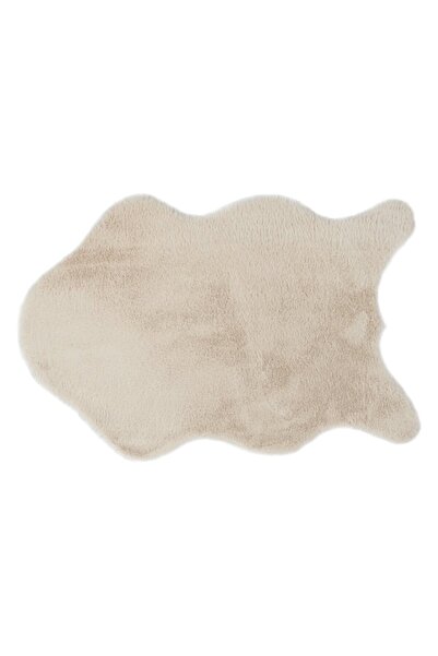 DacEnergy Covor din blana artificiala , poliester 100%, 60 x 90 cm, bej