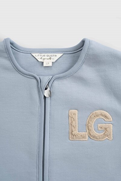 Little Gusto Organic Cotton Baby Jacket with Fluffy Inside Blue