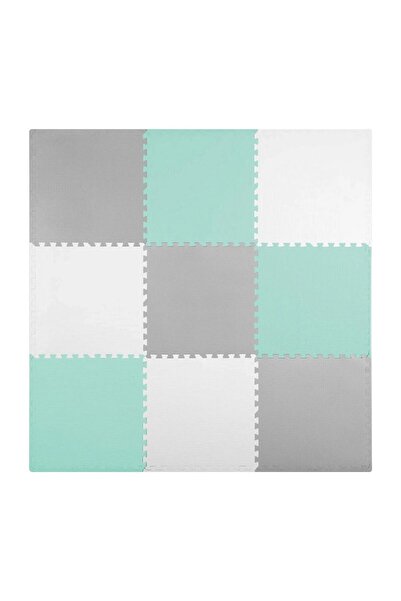 Ricokids Covoras puzzle din spuma, 180x180 cm, 9 buc, antiaderent, moale, gri...