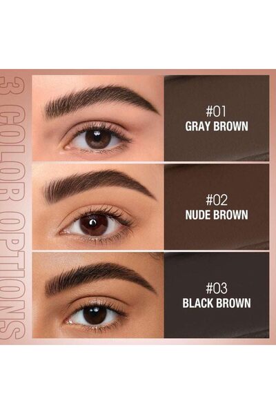 O.TWO.O Cosmetics Fashion Stadial 2-in-1 Eyebrow Tint Soap (#01, Gray Brown)