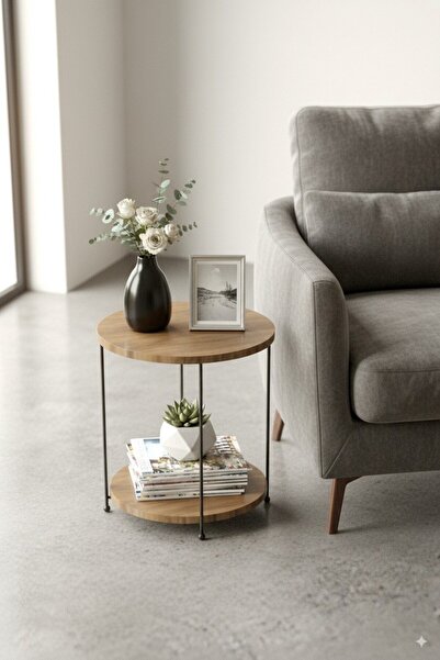 Tekno-tel Teknotel Dekoratif Katlanır Orta Sehpa Ahşap Demonte Taşınabilir Ma...