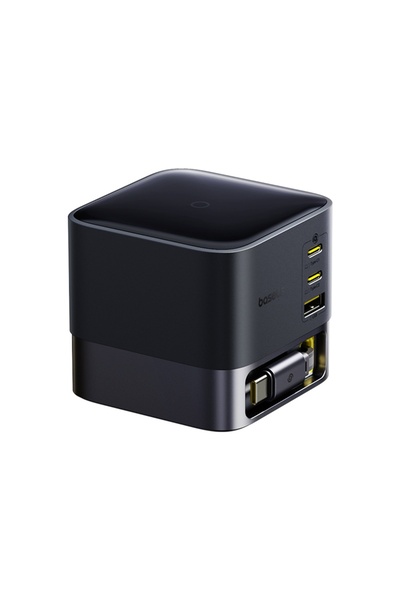 Baseus USB Power Adapter, 3x Type-C, 100W, 1.5m - Super GaN (P10164001123-00) - Cosmic Black