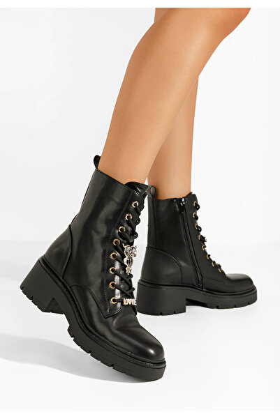 B T Shoes Αρβυλάκια γυναικεία Owlove μαύρα
